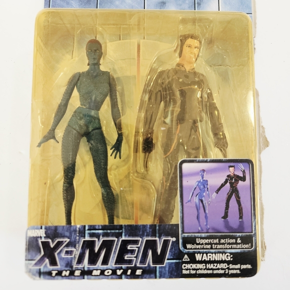 NIB Vintage Toy Biz Marvel X-Men The Movie Mystique Wolverine Action Figure Set - Picture 2 of 9